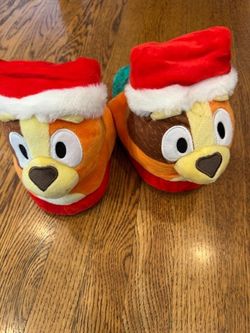 Bingo from Bluey Christmas Holiday Slippers Unisex Kids Size 2.5 New