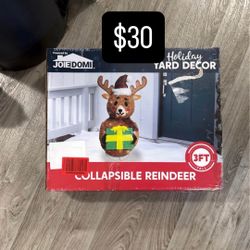 36-in Freestanding Reindeer Yard decoration with White LED Lights