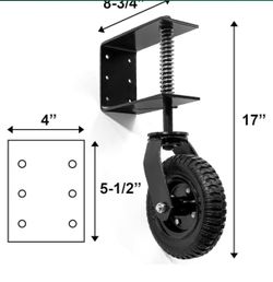 Stark USA Universal 8" Flat-Free Tire Gate Wheel Suspension Spring-Loaded Wood Chainlink Gate Caster Wheel Weight Capacity 200lb 