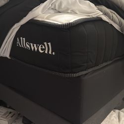 Allswell Queen mattress, and heavy duty box spring