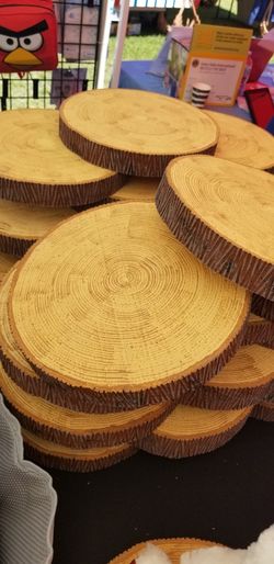 Styrofoam Tree Slices, Stumps, Wood Circle, Rustic Wedding Decor, Cake Stand Base, Cupcake Holder Tower, Macarons, Dessert Table, Centerpiece, Favors
