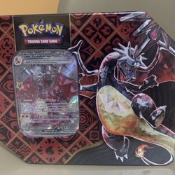 Pokemon TCG Charizard Paldean Fates Tin Sealed
