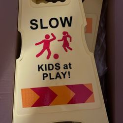 Kids Playing Street Signs 