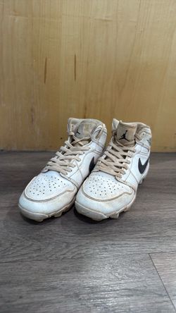 White softball Jordan cleats size 2.5Y