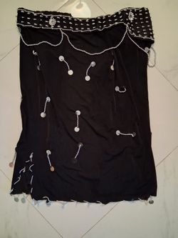 Black/Silver Skirt for Belly Dancing from Brazil
