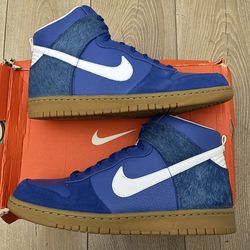 Nike Dunk High Premium Varsity Royal Pony Hair (2008) Size 12