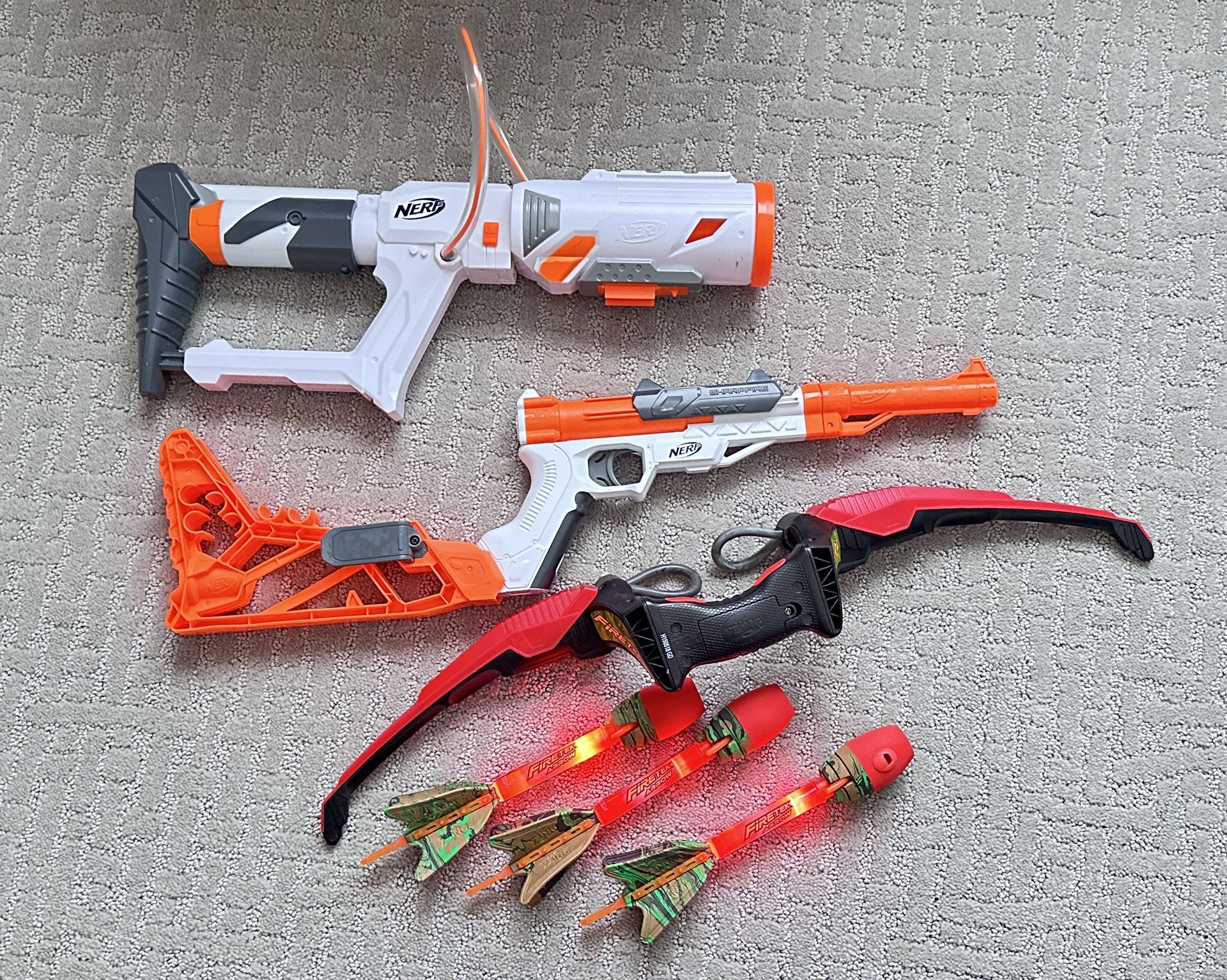 Nerf Toy Guns, Zing Firetek Bow & Arrows