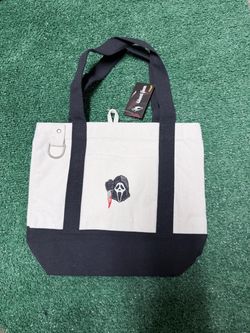 spirit halloween ghost face tote bag