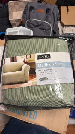 Green sofa cover