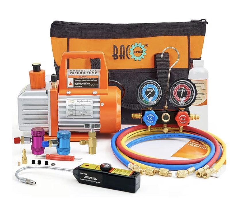 AC Vaccum Pump with Leak Detector 