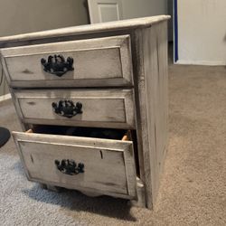Night Stand / Custom Painted SOLID WOOD
