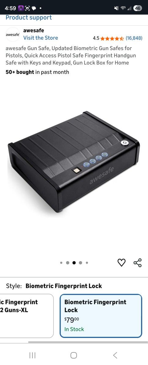 Biometric Pistol Safe