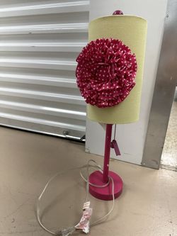 Adorable Girl Room Lamp Pink And Green From Hobby Lobby - Payed $44