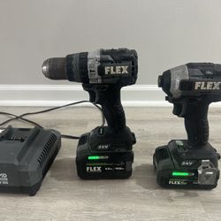 Flex Impact Drill And Hammer Drill 2 Battery And Charger