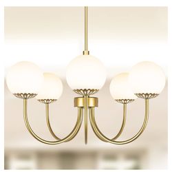 5-Light Gold Chandelier