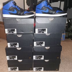 Jordan 1 Mid Royal Men's Sizes DS Brand New