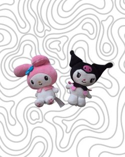 Mini My Melody and Kuromi Plushies