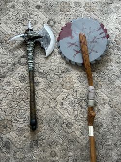 Cosplay Axe and Shield Prop Set