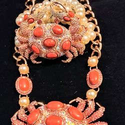 Betty Johnson Crab necklace & bracelet