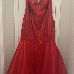 Formal Red Plus Size