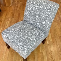 Gray Accent Chair With Slip Cover