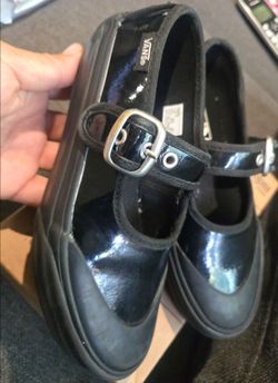 Vans Black Patent Mary Jane Shoes