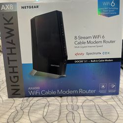 Nighthawk AX8 (modem router combo)