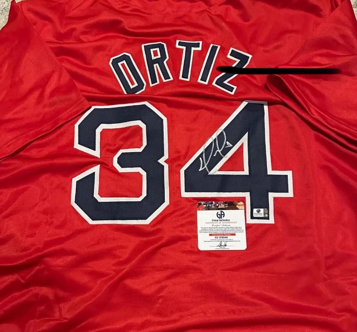 david ortiz autographed jersey