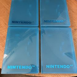 4 Official Nintendo 64 Games Cartridge Case Cover - N64