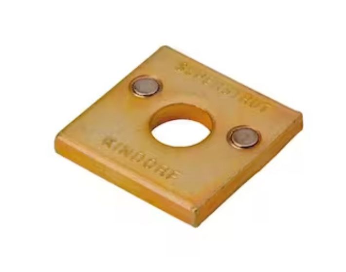 Brand New 5 Pack Of 1/2 in. Square Strut Washer Gold Galvanized with Magnets, Strut Fitting (ZAB2411/2M)