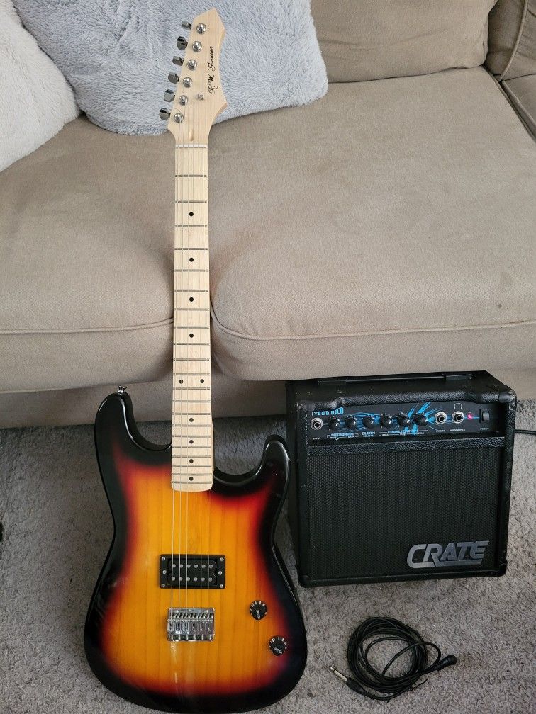 Electric Guitar With Amplifier