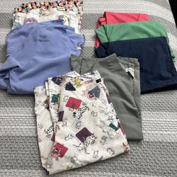 Scrub Tops , Jackets And Pants Take All For $15
