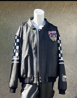 Vintage 1998 Jeff Hamilton NASCAR 50th Anniversary Jacket Racing Leather USA XXL