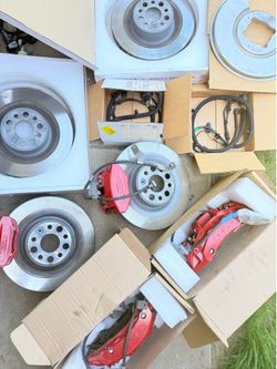 Tesla Model S Plaid OEM Brake Kit Calipers Rotors Complete