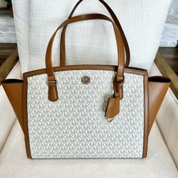 Micheal kors Leather Large Tote LIKE NEW