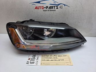 w/insidecrack 2017 - 2018 VOLKSWAGEN JETTA RIGHT HALOGEN LED HEADLIGHT OEM AY67644