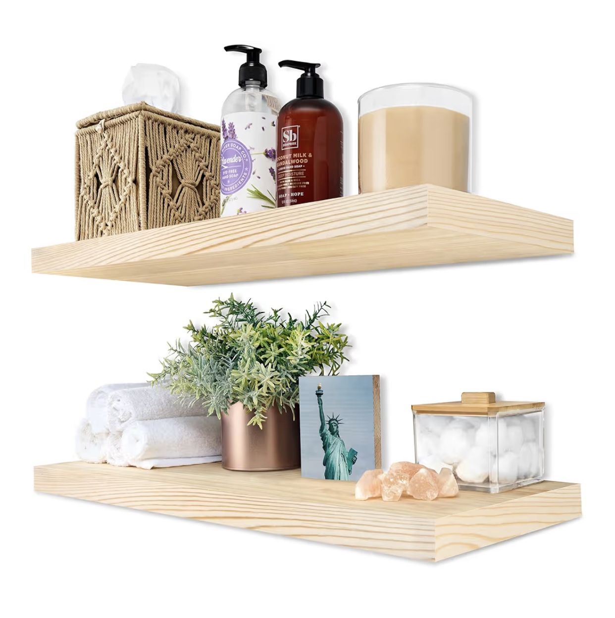 Sorbus Wood Floating Shelves for Wall