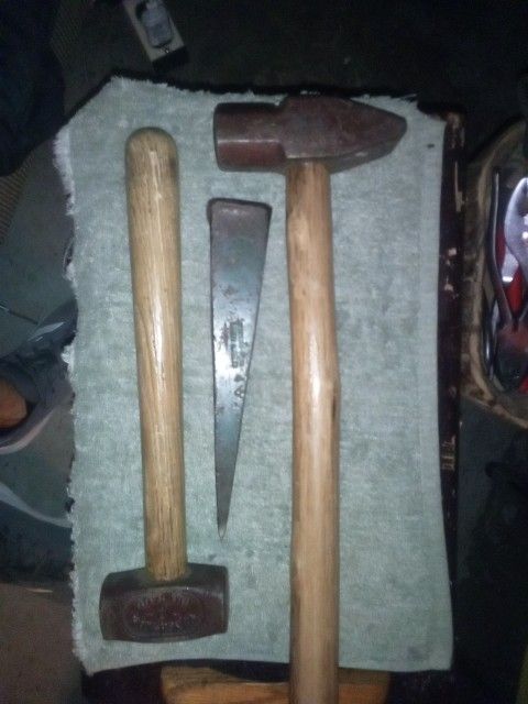 3lb. Hammer, 2lb Hammer, 9 In. Wedge $25