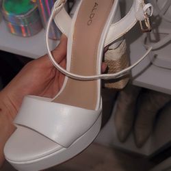 Aldo White Heel