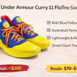 Under Armour Curry 11 FloTro – Size 9.5 🔥