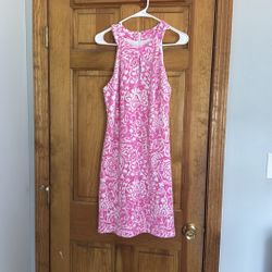 Vince Camuto size 14 pink and white sleeveless dress
