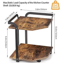 Multipurpose Corner Shelf for Kitchen, Desk or Bathroom 