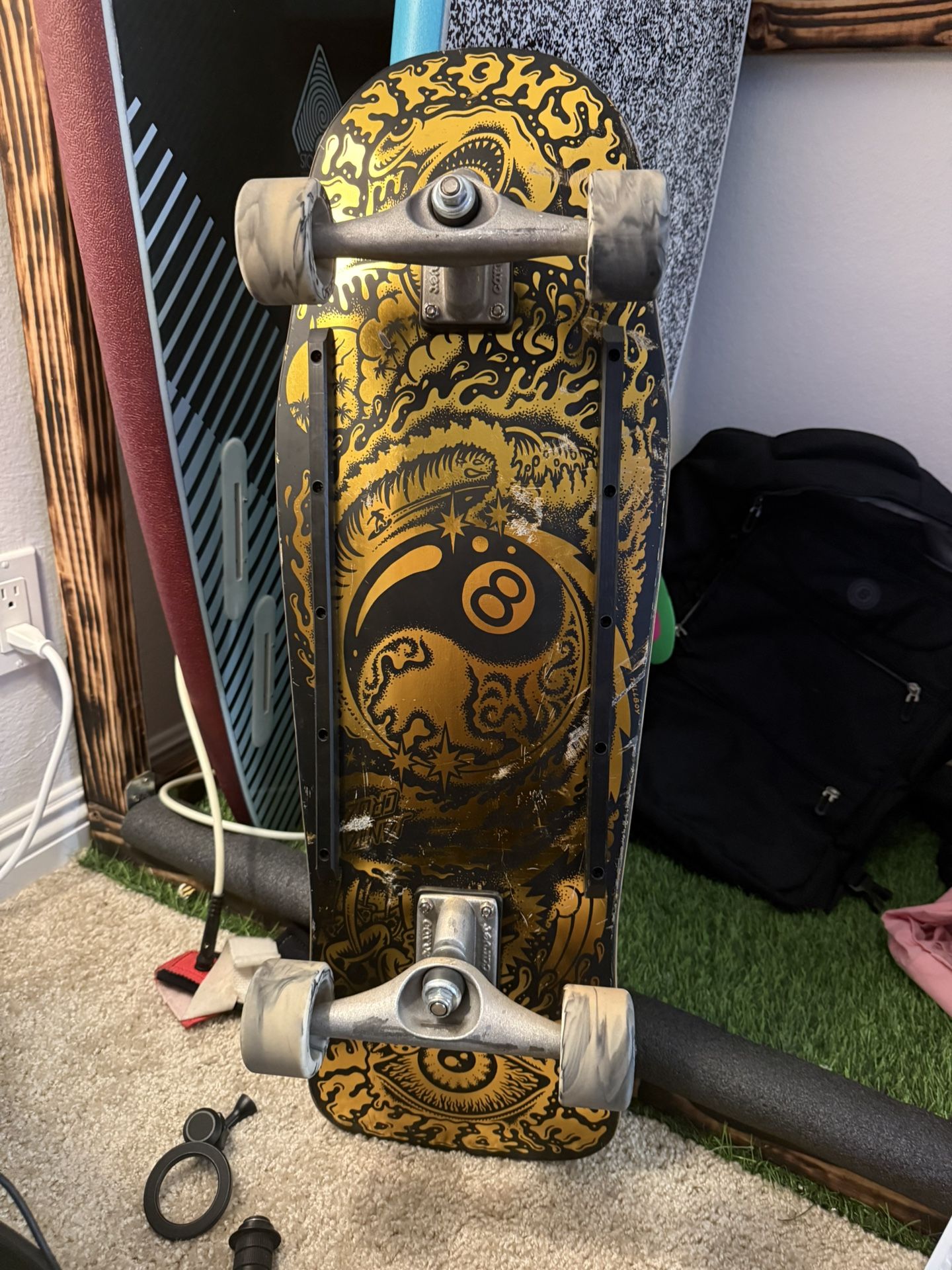 Santa Cruz SurfSkate with Carver CX trucks skateboard