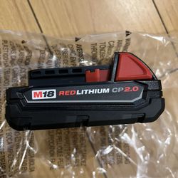 New Milwaukee M18 RedLithium CP 2.0ah Battery 