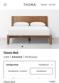 OPEN BOX THUMA Queen Size Bed in Walnut (Frame+Headboard+FREE DELIVERY)
