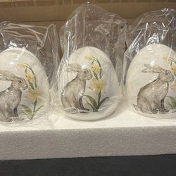Ceramic Easter Decor   3 Piece H-8.7”W-18.7”/D-8.7”