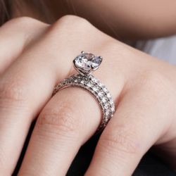 Custom Engagement Lab Diamond Ring - Start your own custom design 3 carat engagement ring 💍