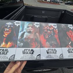 Star Wars 4 Pack Puzzles 1000 Peices Darth Vader Maul Stormtrooper