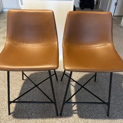 Bar Stools (whiskey brown) with metal base
