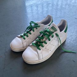 Green Adidas Stan Smith Shoes